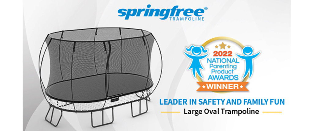 2022 National Parenting Product Awards Winner - Large Oval Springfree Trampoline