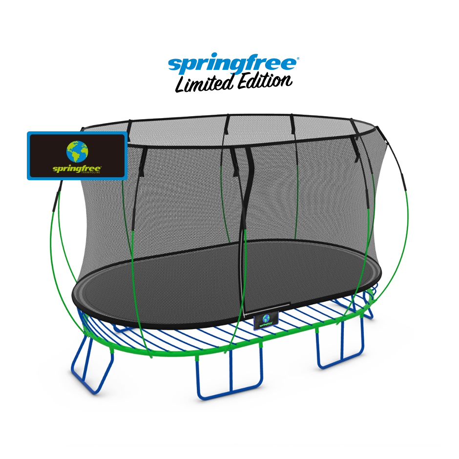 Earth Day Large Oval Trampoline